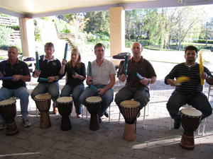 Anzpac Management Team Drumming Sebel Resort Windsor